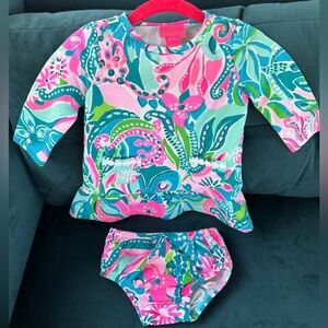 Classic Lilly Pulitzer Printed Dress & Bloomer Set, Size 6-12 Months